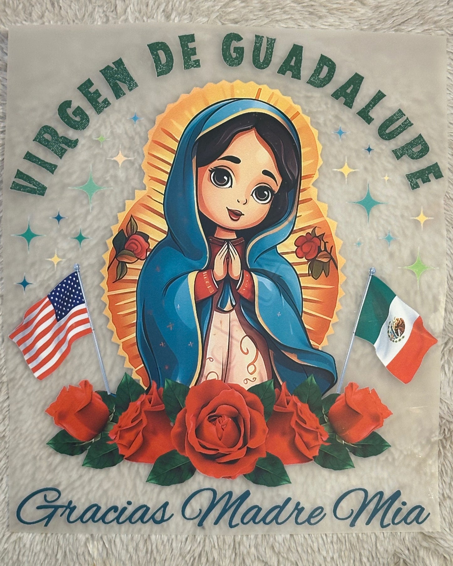 Transfers DTF Virgen de Guadalupe – Listos para Estampar