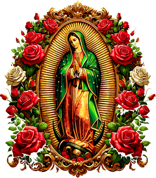 ✨ Transfers DTF Virgen de Guadalupe – Fe y Estilo en Cada Prenda