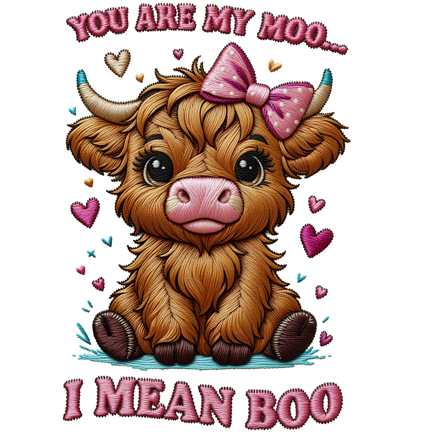 Vaquitas Estilo Bordado – Transfers DTF Listos para Estampar (Copia)