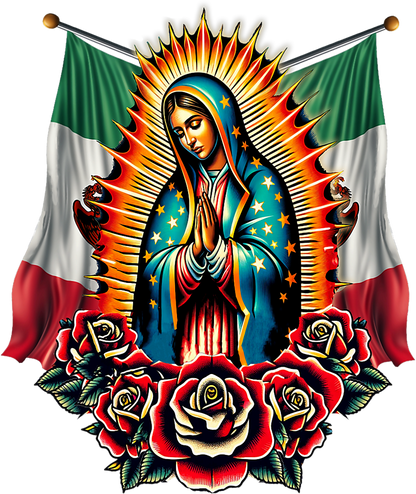 ✨ Transfers DTF Virgen de Guadalupe – Fe y Estilo en Cada Prenda