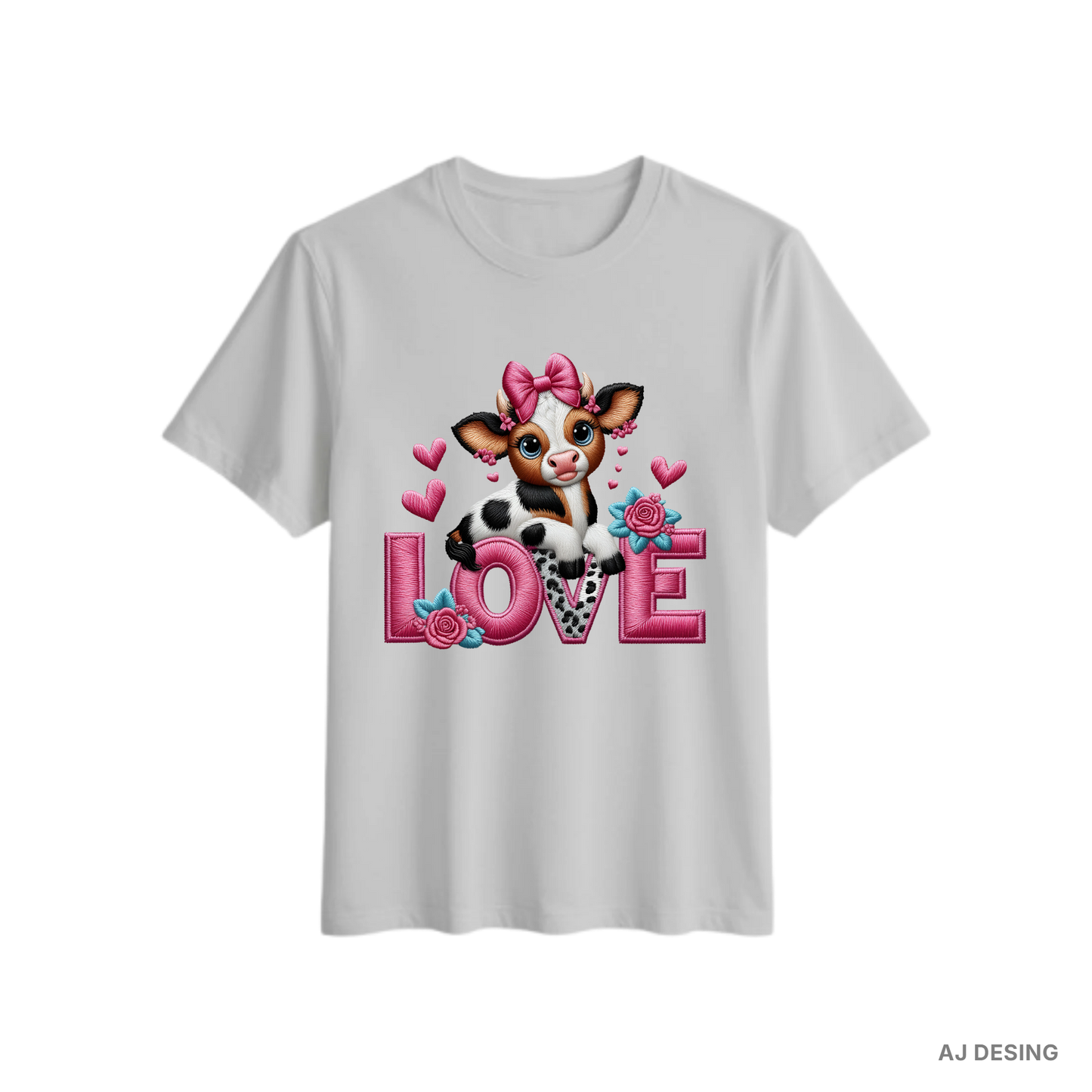 Vaquitas Estilo Bordado – Transfers DTF Listos para Estampar